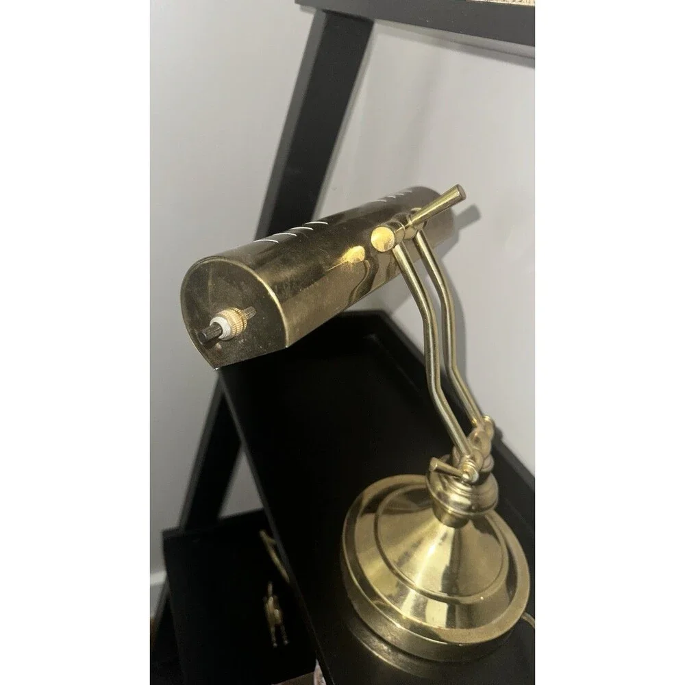 Vintage Brass Bankers Piano Student Desk Lamp Underwriters  Lab